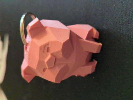 waddles poly keychain remixed by z3dartandtech tools gadgets lowpoly funny gadget keyring 3d print model - Mito3D
