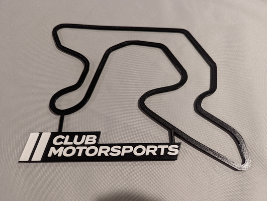 club sport motoristici nh traccia carta geografica multi colore targhetta by dakjones82 arte modelli gara contorno motoristico 3d print model - Mito3D