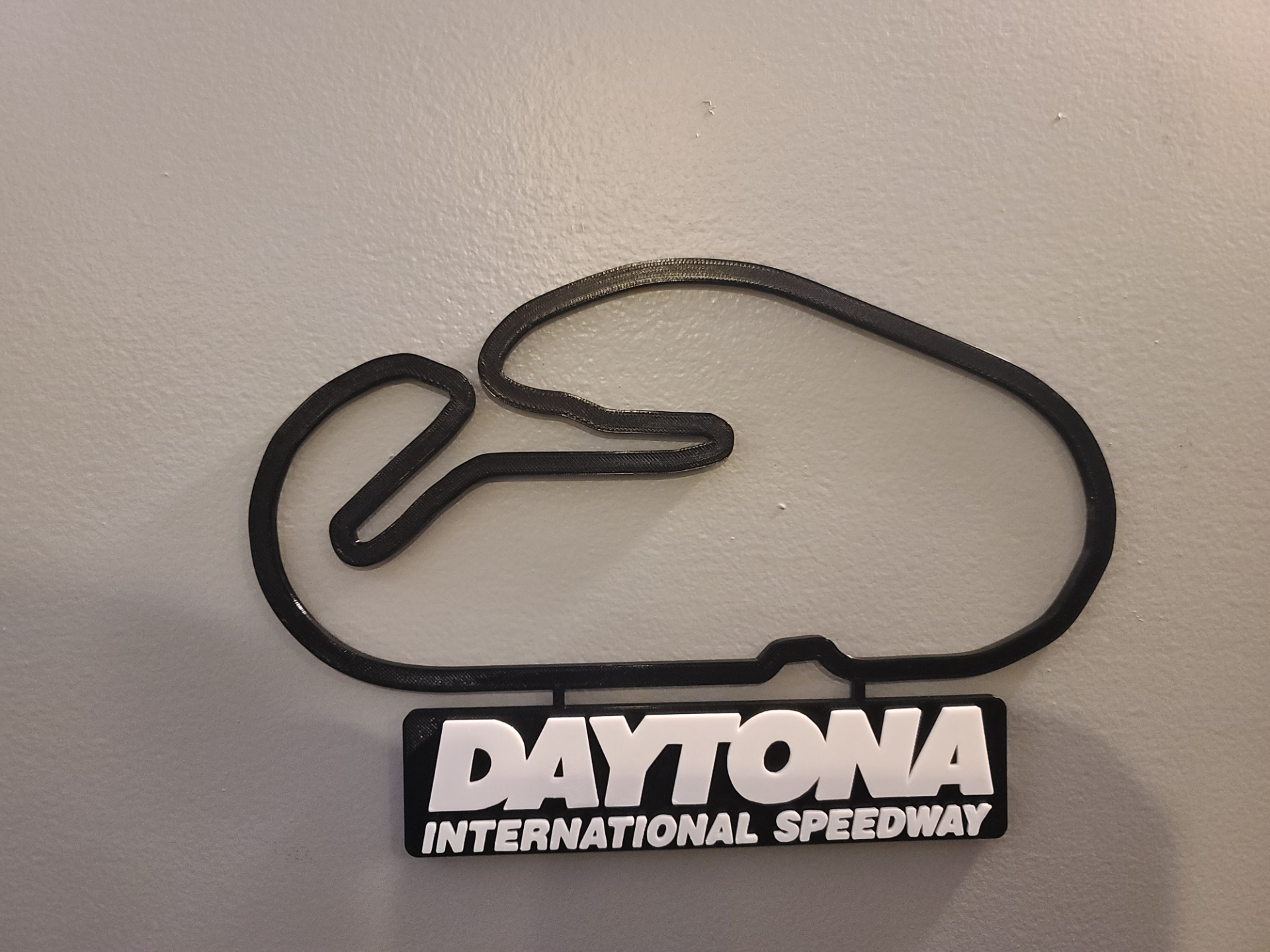 daytona pista mapa multi color placa nombre by dakjones82 arte modelos pared carrera contorno 3D print model - Mito3D