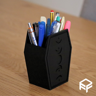 coffin pencil cup by ff3dmakes household office pen pencilcup 3d print model - Mito3D