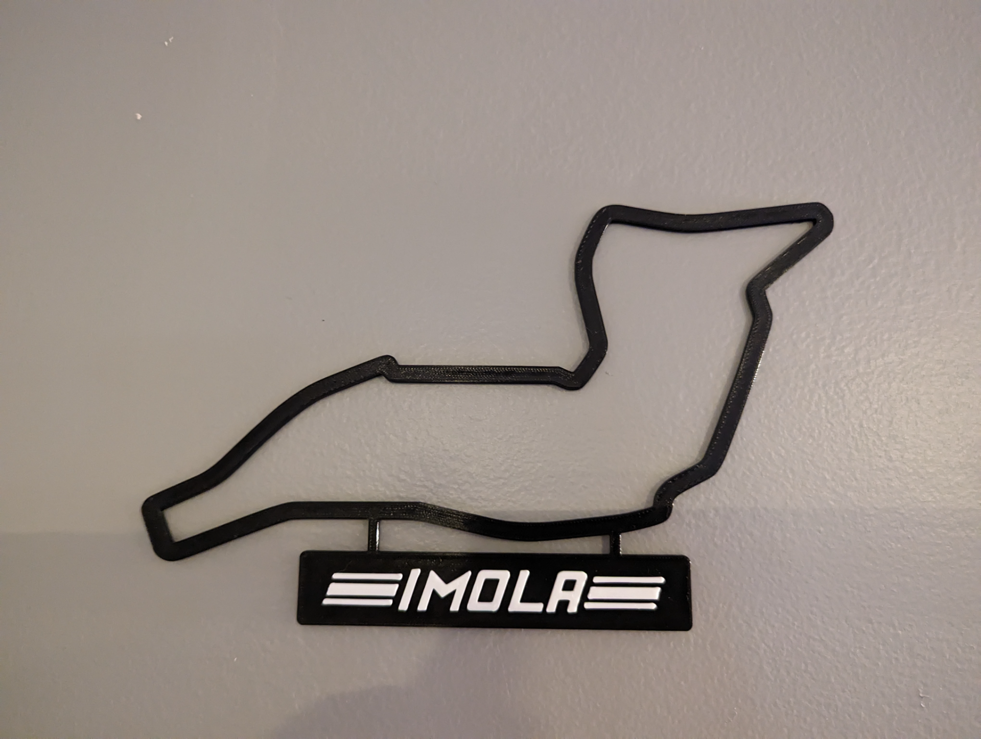 imola pista mapa multi color placa nombre by dakjones82 arte modelos pared contorno carrera 3D print model - Mito3D