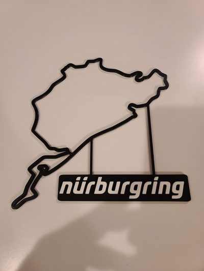 nurburgring pista mapa multi color placa nombre by dakjones82 arte modelos carrera pared carreras contorno 3d print model - Mito3D