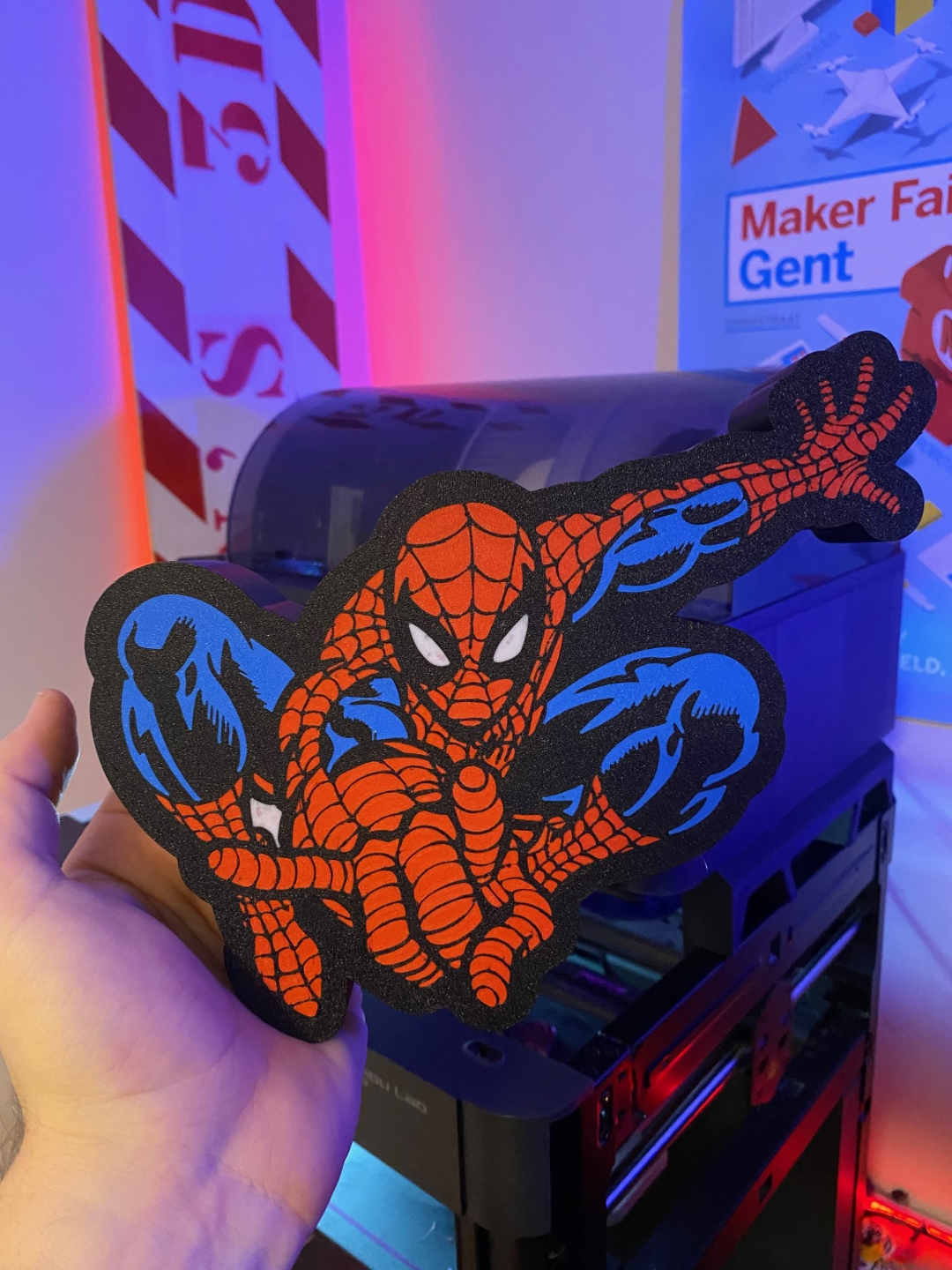 hombre araña caja ligera by viejo 3d casa decoración luz maravilla 3D print model - Mito3D