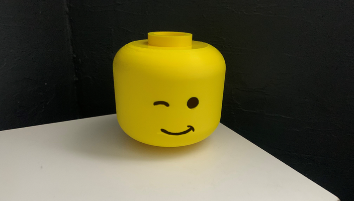 lego man head piggy bank by lindnjoe toys & games legohead legoman 3d print model - Mito3D