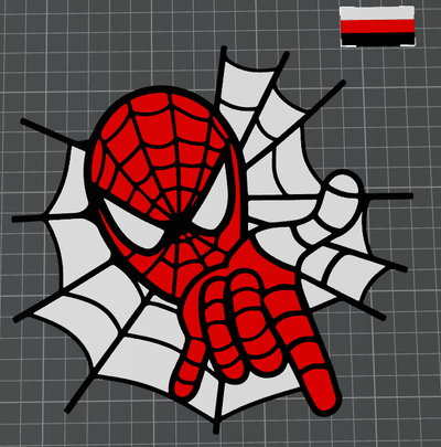 spiderman - ams ready by ben art 2d marvel arts comic multicolour 3d print model - Mito3D
