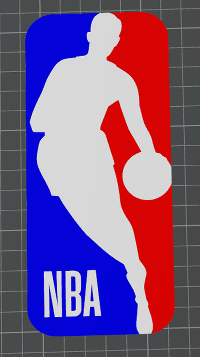 nba logotipo ams pronto by ben passatempo faça esporte ar livre basquetebol multicor 3d print model - Mito3D