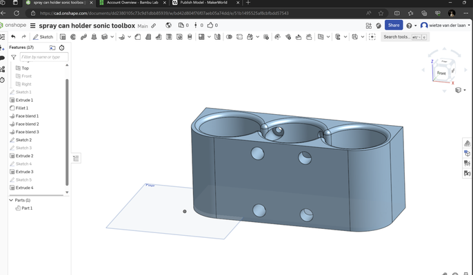 sprühen halter unterstützung schall werkzeugkasten by wietzevanderlaan werkzeuge veranstalter 3d print model - Mito3D