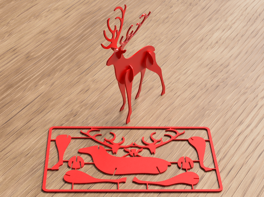 noel geyik takım kart by sabredesign ev halkı şenlikler ren geyiği kitcard hediye bayram kar oyuncak bulmaca kartı baba madde 3d print model - Mito3D