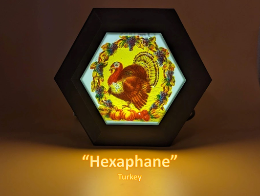 hexaphane thanksgiving collection by madmax3d household festivities lithophane display case tea light led box 3d print model - Mito3D