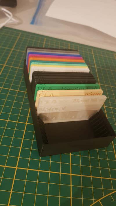 simple swatch box by jarco 3d printer accessories fillament colors polymaker fillamentum sunlu bambulab storage 3d print model - Mito3D
