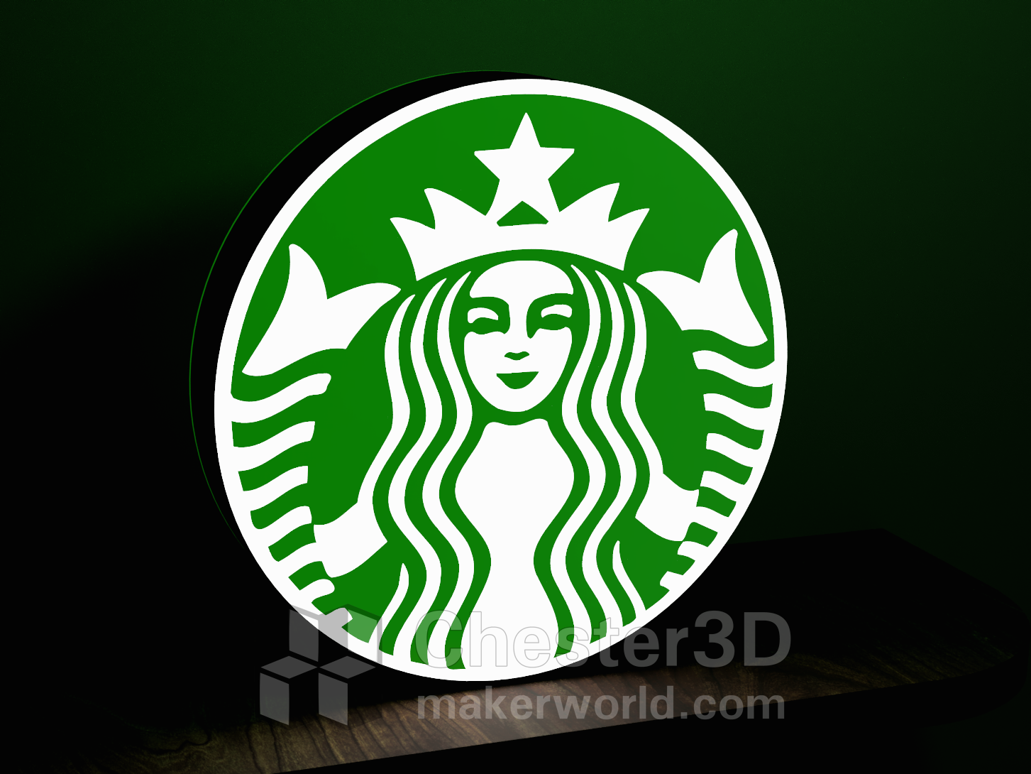 starbucks led caja ligera by chester3d casa decoración multi ligero navidad cumpleaños xbox tira color aire hogar mini mario llavero luz regalo a1 ams 2023 nintendo estación juegos logo víspera santos lámpara led multicolor pokemon lamparas p1s pikachu p1p leds 3D print model - Mito3D