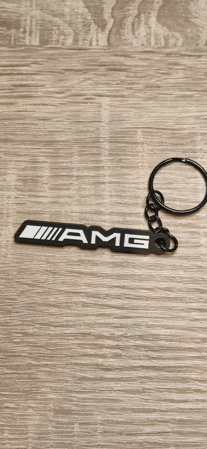 mercedes amg porte clés by carlson art panneaux logos clé logo accessoire voiture 3D print model - Mito3D