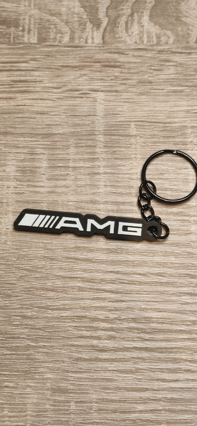 mercedes amg porte clés by carlson art panneaux logos clé logo accessoire voiture 3d print model - Mito3D