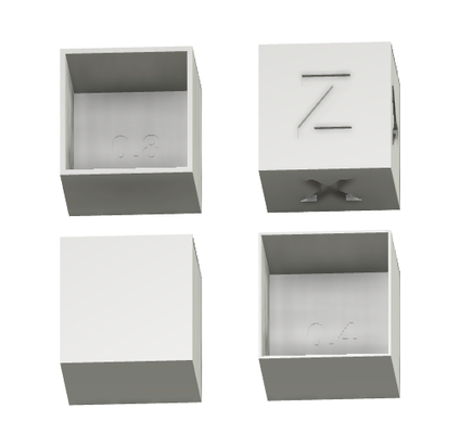 precisão calibração cubo conjunto by 3dprintingreece gr 3d impressora teste modelos xyzcube xyz calibrar cubecell cubos 3d print model - Mito3D