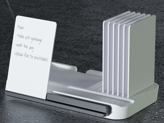 kuru silmek not sistemi by kazic ev halkı ofis sıra masaüstü beyaz yazı tahtası işaretleyici depolama aksesuar aksesuarlar masa düzenleyici kurutucu deskaccessory notluk 3d print model - Mito3D