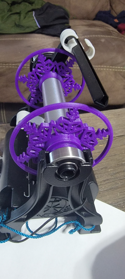 eew nano 2 grand bobine no soutiens by icare loisir diy fil filage roue laine fibre nano2 électrique anguille 3d print model - Mito3D