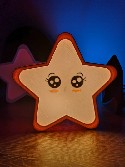stella luce scatola by efeitos3d arte segni loghi lightbox bambino notte guidato 3d print model - Mito3D