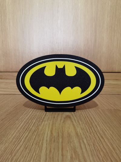 batman logo led lamp by articat art signs & logos superhero dc comics batmanlogo 3d print model - Mito3D