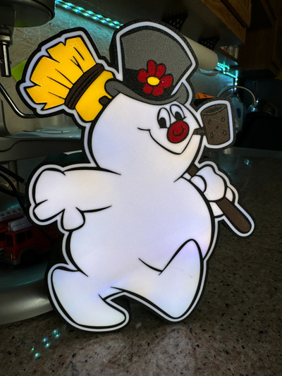 frosty snowman lightbox by stickybuns art signs & logos 3d print model - Mito3D