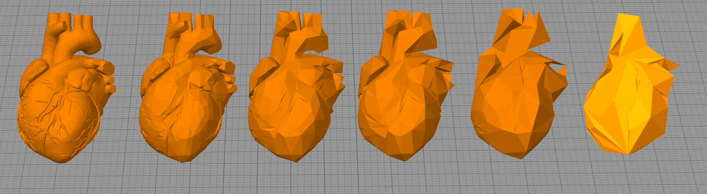 degeneration of a heart by 3dprintnovesia art sculptures lowpoly 3d print model - Mito3D
