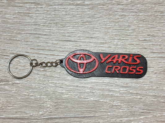 toyota yaris cross key ring by sgenos fashion models keychain keychains 3d print model - Mito3D