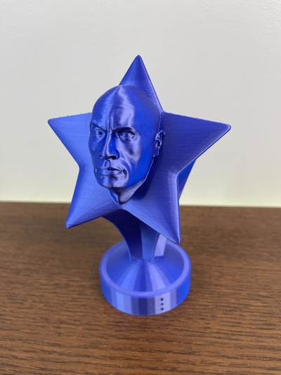 rock yıldızı by 3dprintnovesia sanat heykeller star kaya dwayne johnson dwaynetherock 3d print model - Mito3D