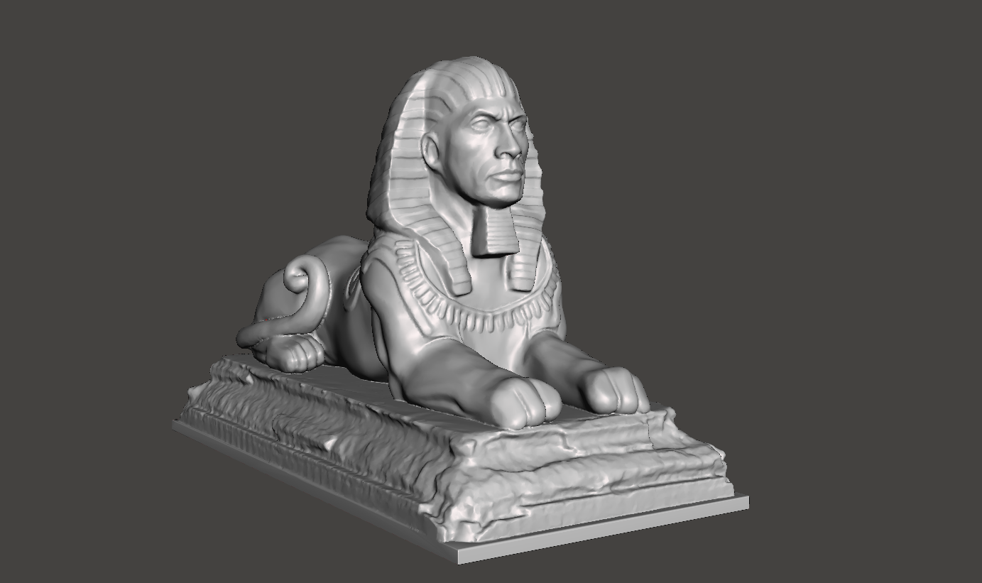 rocksphinx by 3dprintnovesia art sculptures egypt sphinx dwayne therock pharaoh dwaynejohnson dwaynetherock 3D print model - Mito3D