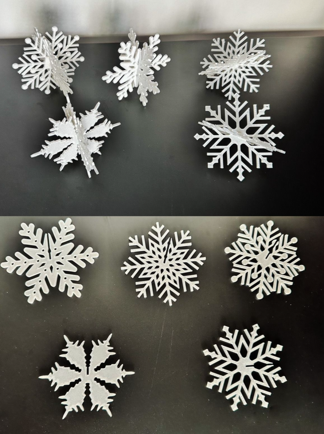 3d snowflakes pack 5 einstellen by schwarz glovz haushalt feierlichkeiten weihnachten 2023 ball bälle schneeflocke sammlung ohrringe baum bergsteiger frosch aufhänger haus dekor tür vase dekora dekoracion p1p p1s x1c ams deckel steigleitung festlich ornament dekorativ ornamentbündel led licht tee grinsch santa claus halloween schlüsselbund geist 3D print model - Mito3D