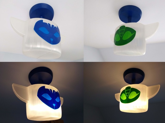 pj masques lampe by belette ménage maison modèles led lumière chose universelle pjmasks 3d print model - Mito3D
