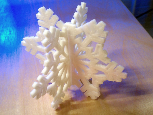 weihnachten schnee flocke by idealoding kunst modelle ornamanet ornament 3d baum anzeige geschenk puzzle kind spielzeug 3d print model - Mito3D