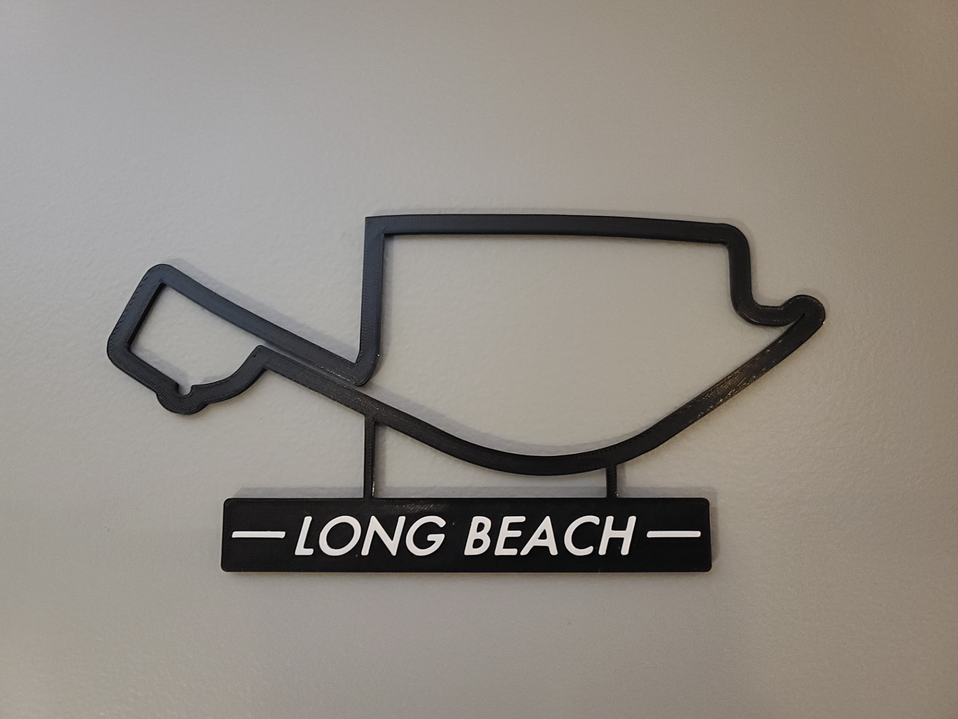 longue plage piste carte plaque signalétique mur art by dakjones82 modèles contour course courses 3D print model - Mito3D