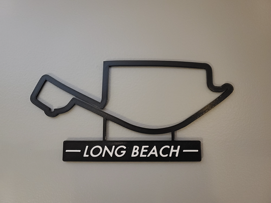 long beach track map nameplate wall art by dakjones82 models outline race racing 3d print model - Mito3D