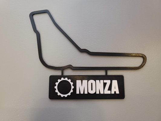 monza track map nameplate wall art by dakjones82 models racing race outline 3d print model - Mito3D