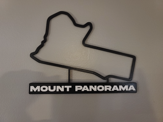 mount panorama track map nameplate wall art by dakjones82 models race racing outline 3d print model - Mito3D