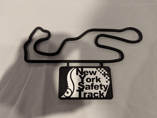 york safety track map nameplate wall art by dakjones82 models racing race outline 3d print model - Mito3D