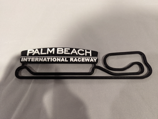 palm beach international raceway track map nameplate wall art by dakjones82 models outline racing race 3d print model - Mito3D