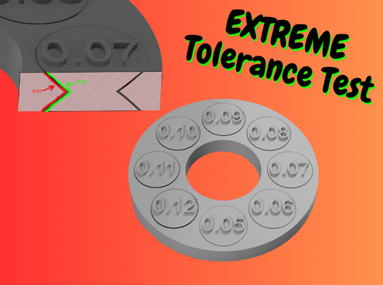 extreme tollerance test by maxaruta 3d printer models tolerance tolerancetest calibration calibrate fit thickness 3d print model - Mito3D