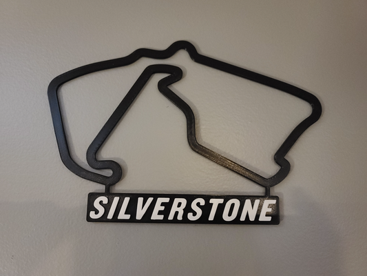 silverstone track map nameplate wall art by dakjones82 models 3d print model - Mito3D