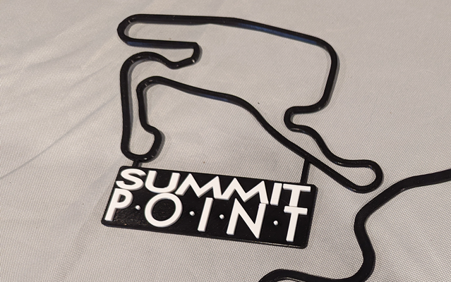 summit point wv track map nameplate wall art by dakjones82 models race outline layout racing 3d print model - Mito3D
