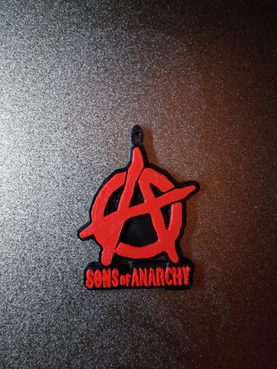 sons of anarchy keychain soa by wickieprints art signs & logos 3d print model - Mito3D