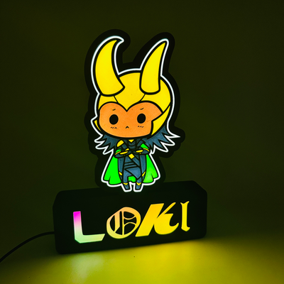 loki led lamp by smart3d gabriel gomes household decor disney tv series almp ledbox lighbox light boxes 3d print model - Mito3D