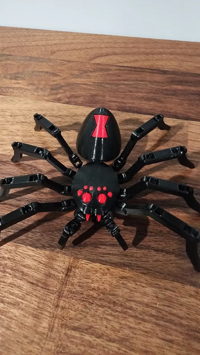 articulado aranha viúva remixar remixado by depep1 brinquedos jogos 3d print model - Mito3D