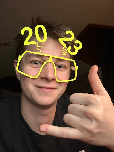 2023 lunettes by plastic3d mode fête noël an années veille 2024 décoration décor 3d print model - Mito3D