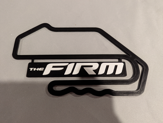 firm track map nameplate wall art by dakjones82 models racing layout outline 3d print model - Mito3D