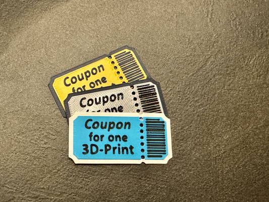 coupon 3d print by point paul art monnaie badges cadeau carte impression billet 3d print model - Mito3D