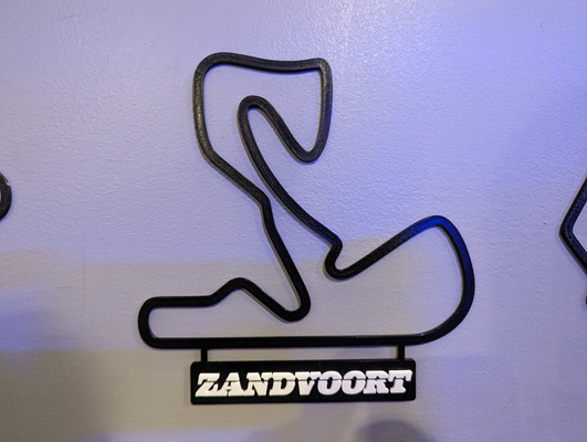 zandvoort pista mapa placa nombre pared arte by dakjones82 modelos carrera contorno diseño carreras 3d print model - Mito3D