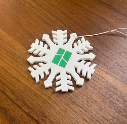 bambu labs snowflake christmas ornament by dangles household festivities bambulab xmas decor decoration snow flake 3d print model - Mito3D