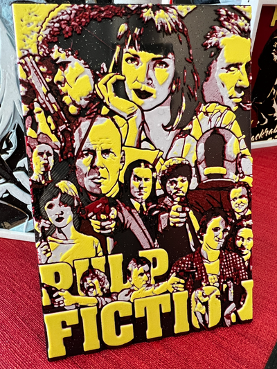 pulp fiction main poster by cult 3d art 2d 3d print model - Mito3D