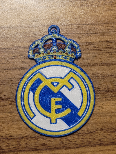 real madrid keychain by malebuffy hobby & diy sport outdoors football 3d print model - Mito3D