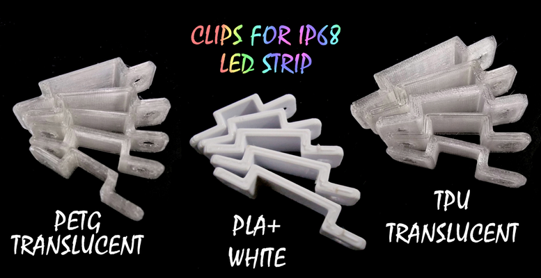 ip68 clip led strip sizes by bs 3d print tools organizers organizer bs3dprint protection 3d print model - Mito3D